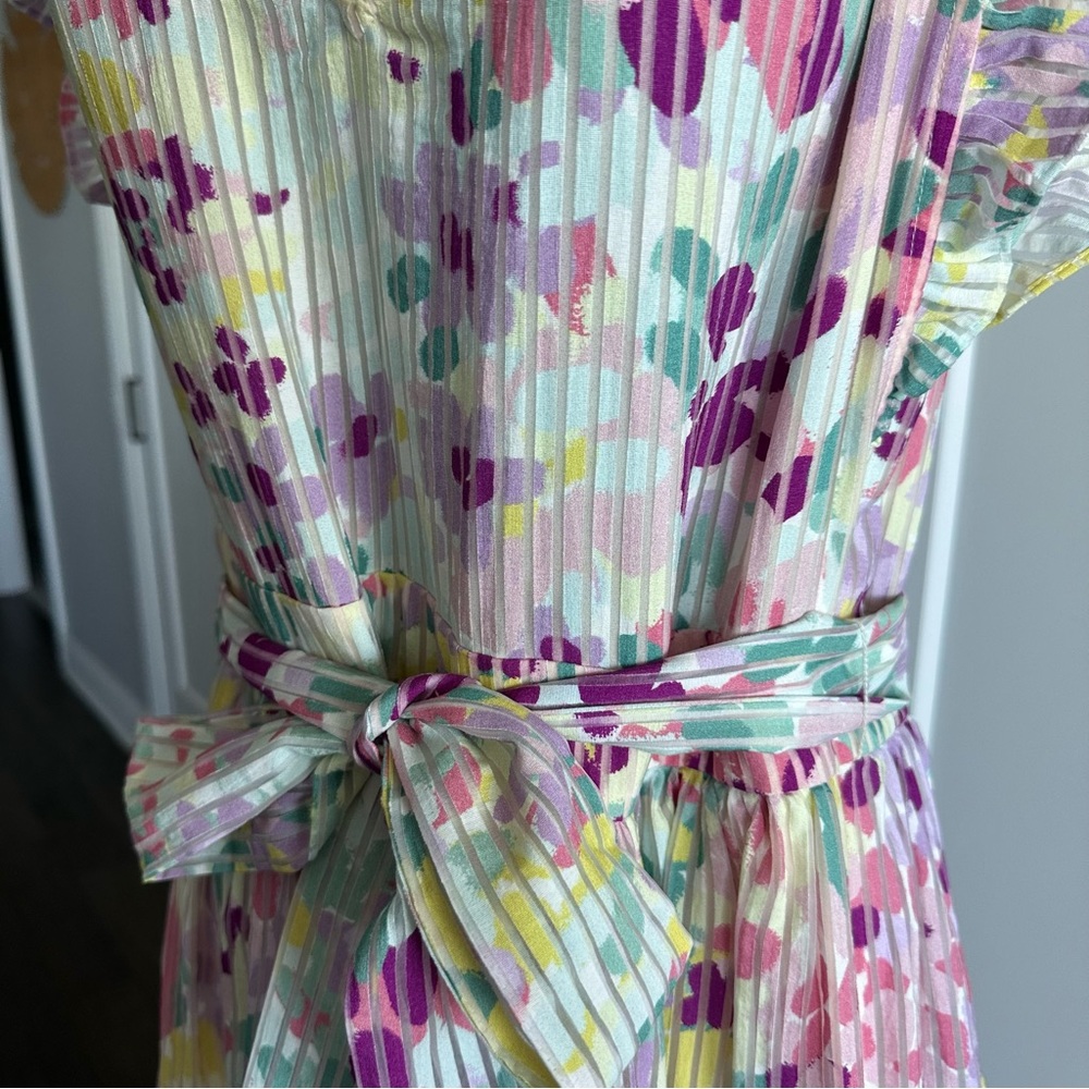 Kate Spade New York Women's Painted Petals Burnout Ruffle Dress, Size 10 - Picture 3 of 9